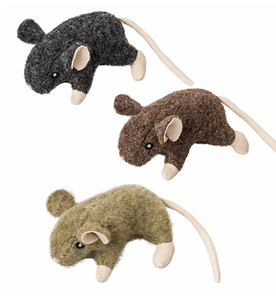 Spot® Fuzzy Mouse Freddie with Catnip 3.4" Assorted Cat Toy