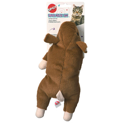 Spot® Super Mouse Sam with Catnip 11" Assorted Cat Toy