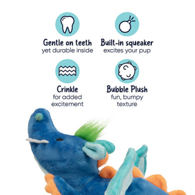 goDog® Dazzle Dragon Medium Dog Toy