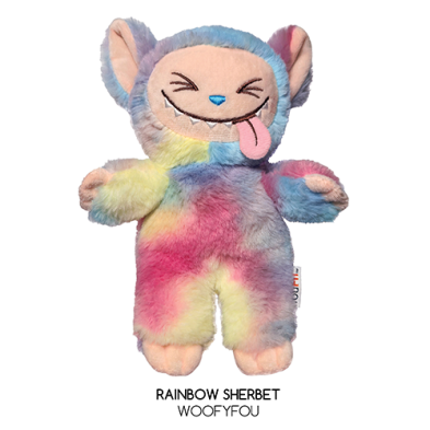 fouFIT™ LaFouFou FloppyFou Large Dog Toy - Rainbow Sherbet
