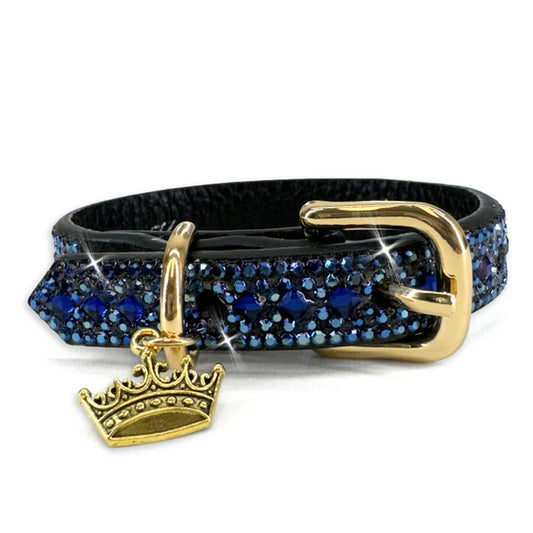 JK Aristocat - Blue Crystal Cat Collar