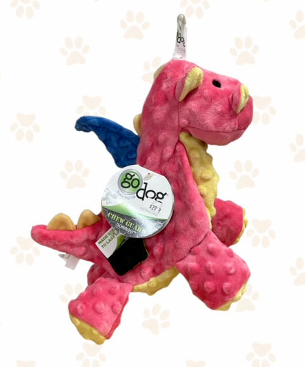 goDog 'Coral' the Pink Dragon Dog Toy