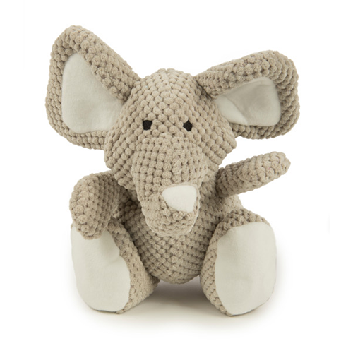 goDog® Checkers™ Squeaky Elephant Gray Large Dog Toy