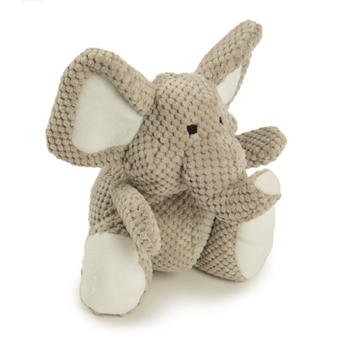 goDog® Checkers™ Squeaky Elephant Gray Large Dog Toy