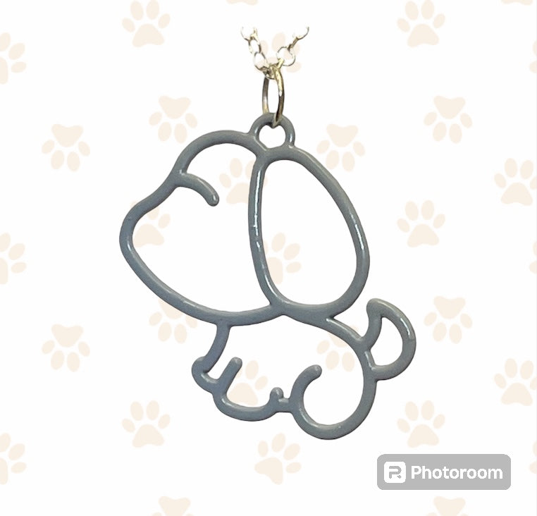 Dog Silhouette Necklace