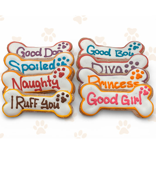 Small Decorated Peanut & Banana Bone Cookie