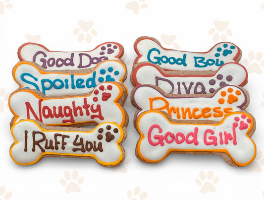 Small Decorated Peanut & Banana Bone Cookie