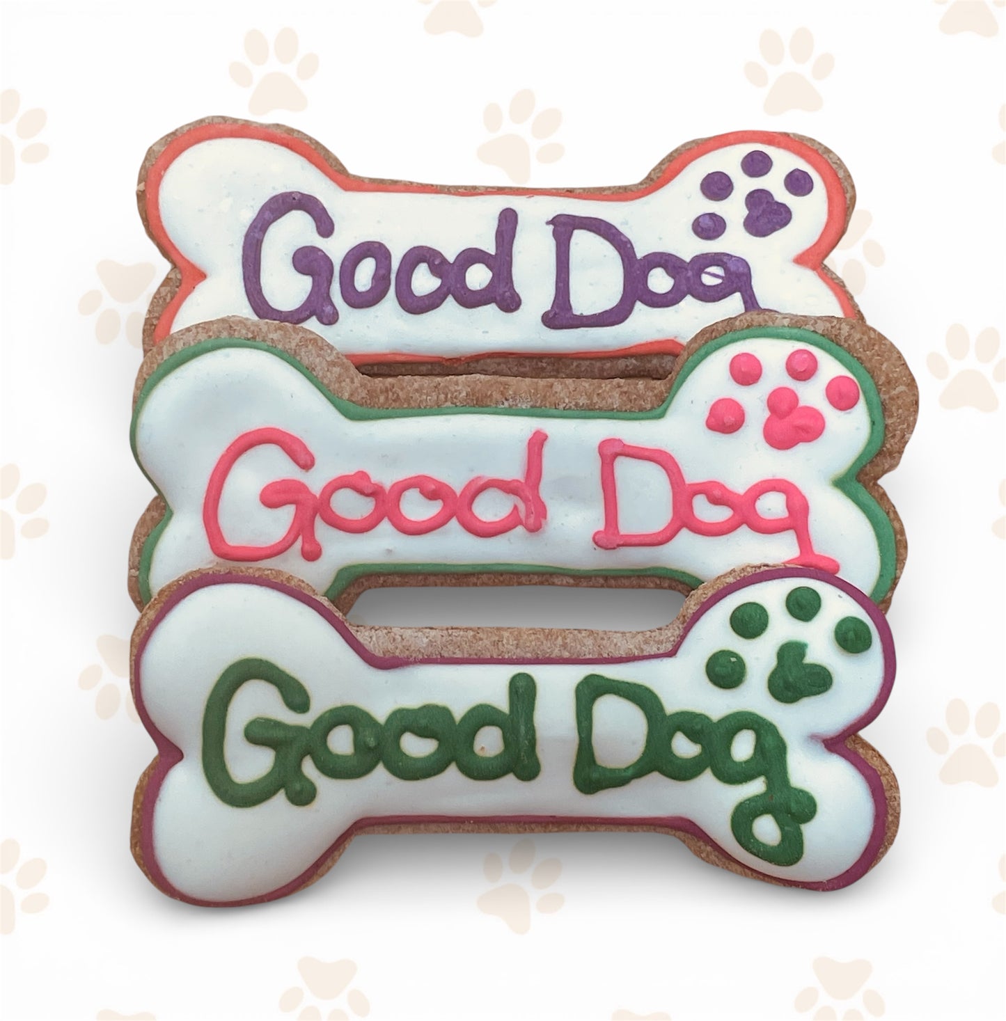 Small Decorated Peanut & Banana Bone Cookie