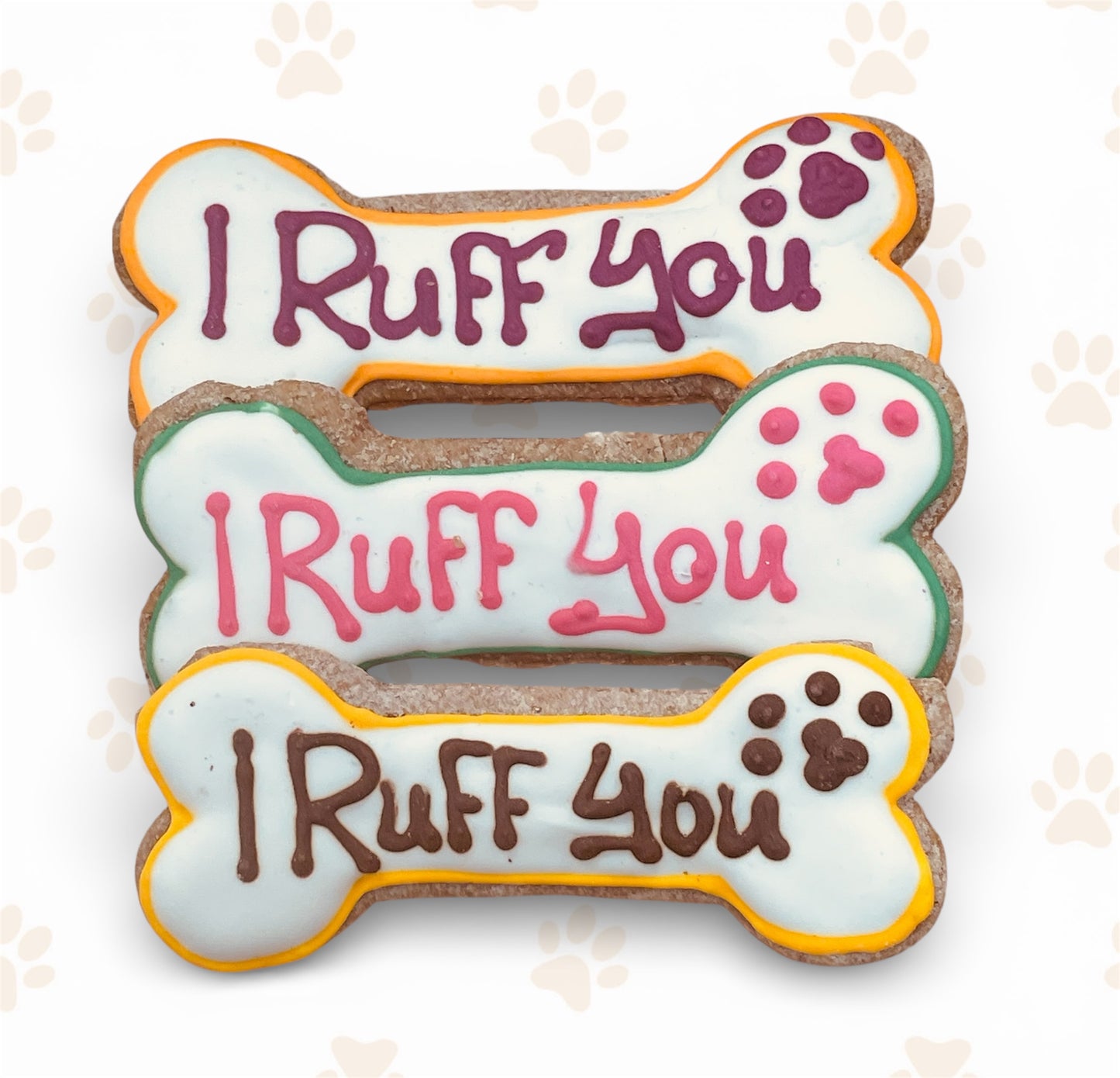 Small Decorated Peanut & Banana Bone Cookie