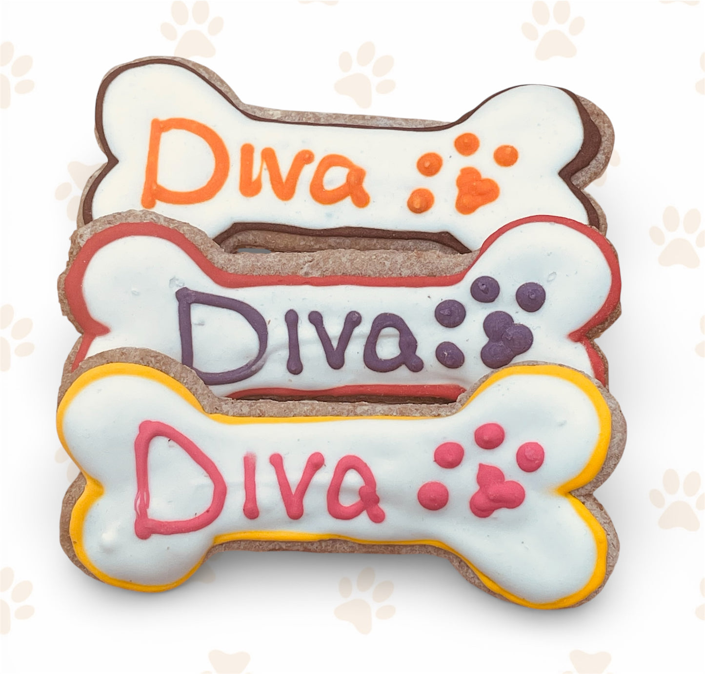 Small Decorated Peanut & Banana Bone Cookie