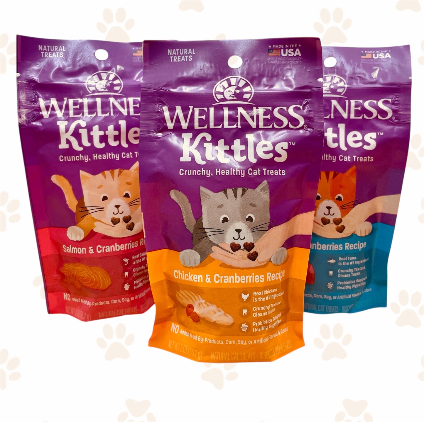 Wellness Kittles Chicken, Tuna or Salmon Crunchy Treats