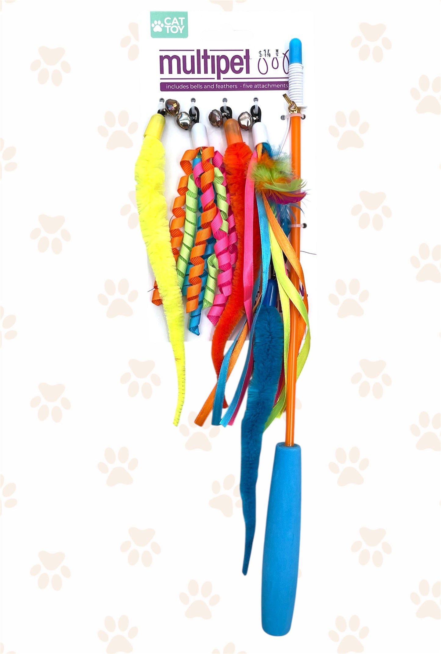 Cat Teaser with Interchangeable Attachments