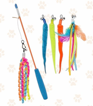 Cat Teaser with Interchangeable Attachments