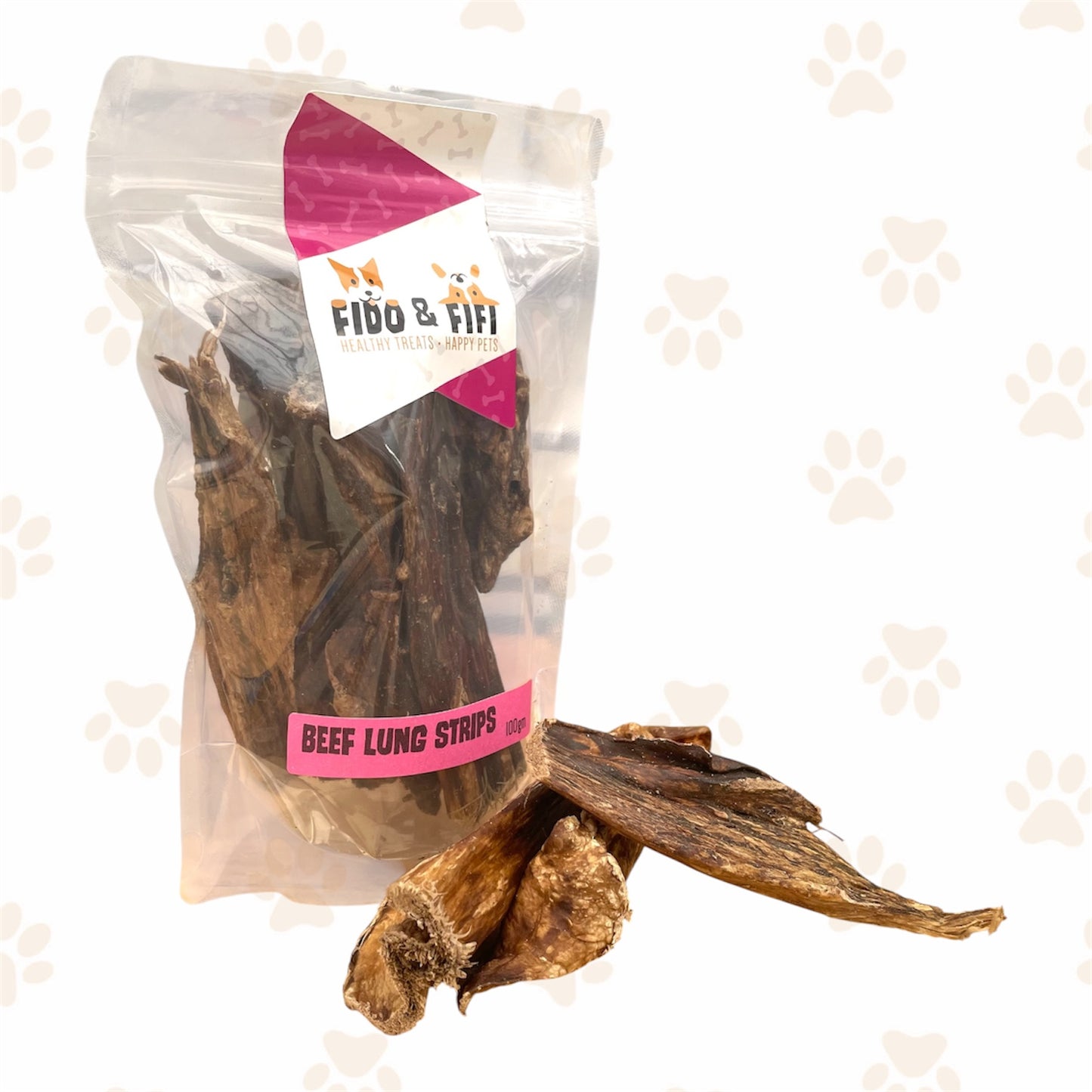 Beef Lung Strips 100gm