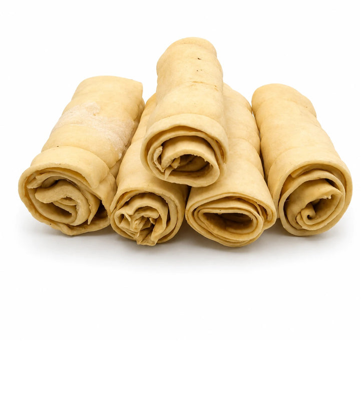 6″ Buffalo Puffed Cheek Roll White
