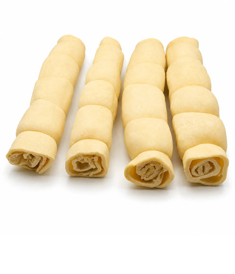 12″ Buffalo Puffed Cheek Roll White