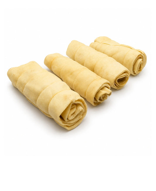 6″ Buffalo Puffed Cheek Roll White