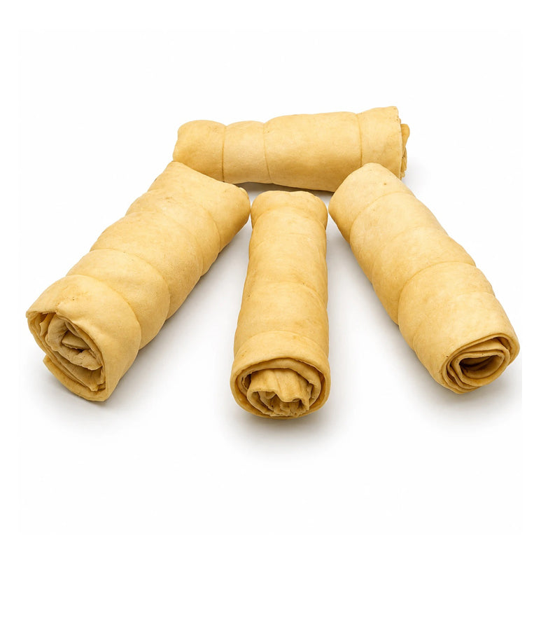 6″ Buffalo Puffed Cheek Roll White