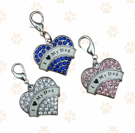 'I 'Heart' My Dog' Heart Zipper Pull/Key Chain Charm