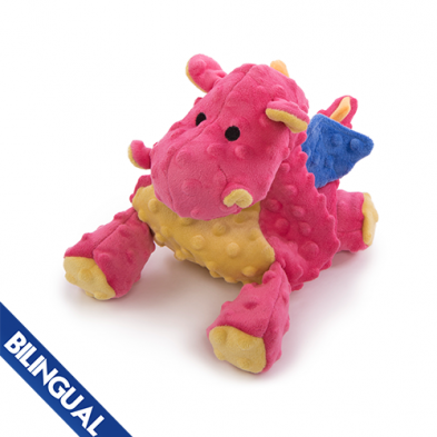 goDog 'Coral' the Pink Dragon Dog Toy