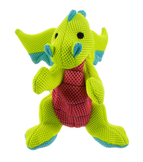 goDog® Double Chew Guard™ Dragon Green Small Dog Toy