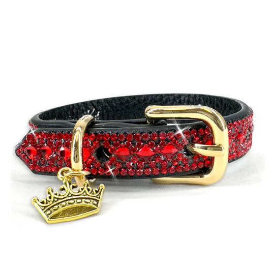 JK Aristocat - Red Crystal Cat Collar