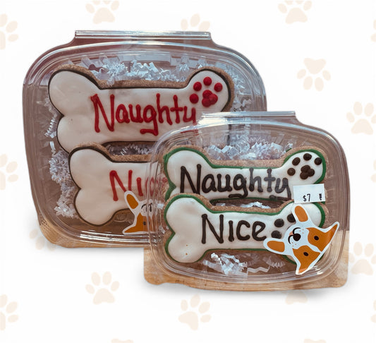 'Naughty & Nice' Decorated Cookie Gift Box