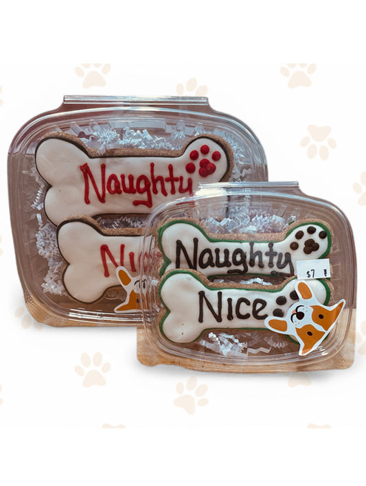 'Naughty & Nice' Decorated Cookie Gift Box