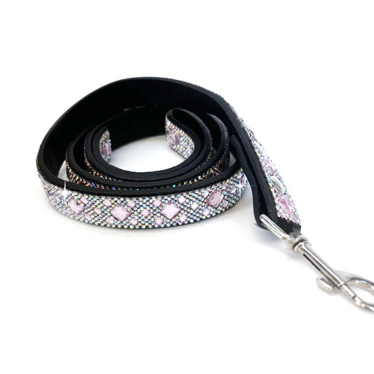 JK Diamonds -Light Pink & Silver Crystal Pet Leash