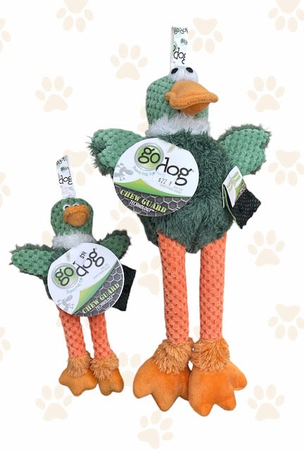 goDog Just For Me Skinny Duck Dog Toy