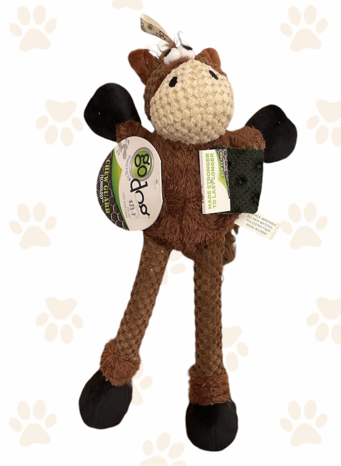 goDog Just For Me Skinny Horse Dog Toy