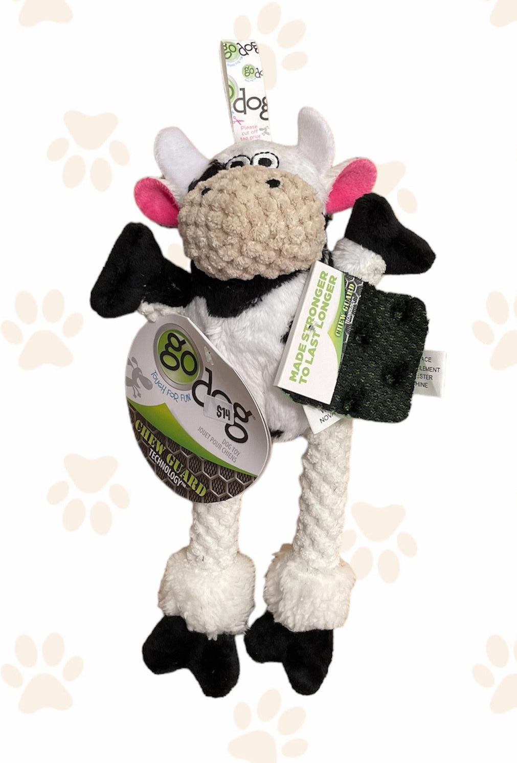 goDog Just For Me Skinny Cow Dog Toy