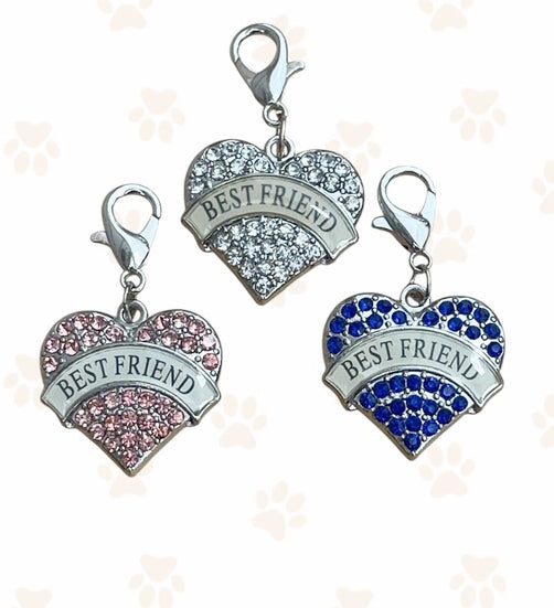 'Best Friend' Heart Zipper Pull/Key Chain Charm