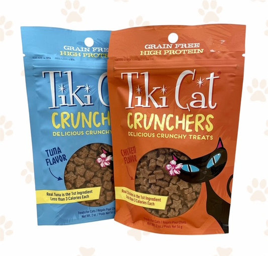 Tiki Cat Crunchers Grain Free Cat Treats - Tuna & Chicken Flavor