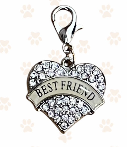 'Best Friend' Heart Zipper Pull/Key Chain Charm