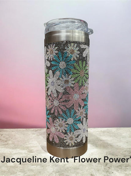JK Diamonds - Crystal Hot & Cold Rainbow Flower Power Tumblers