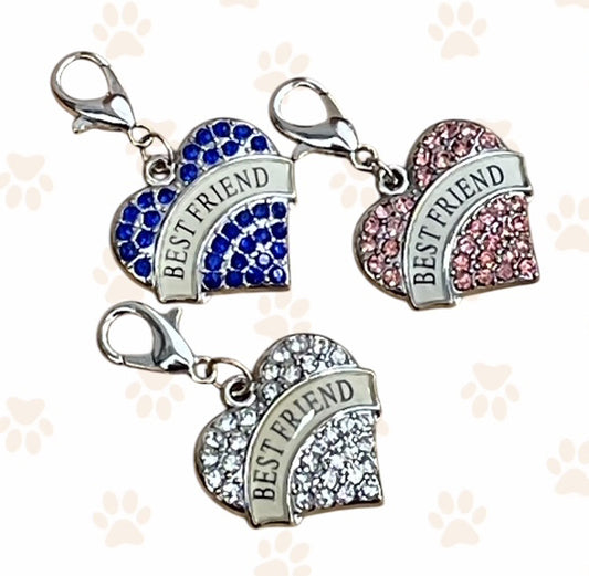 'Best Friend' Heart Zipper Pull/Key Chain Charm