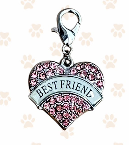 'Best Friend' Heart Zipper Pull/Key Chain Charm