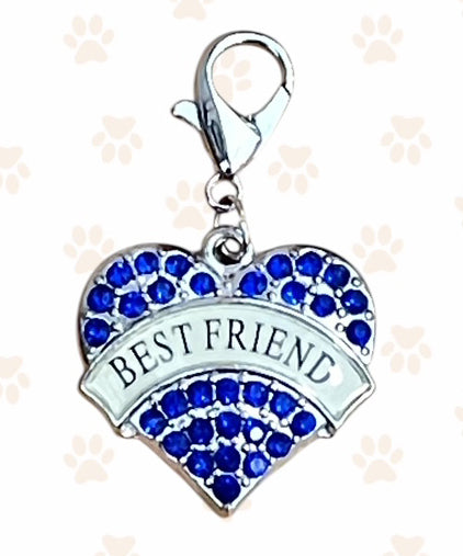 'Best Friend' Heart Zipper Pull/Key Chain Charm