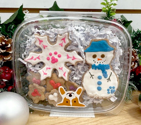 Large Holiday Gift Box - 2 Small Characters and Decorated Bites
