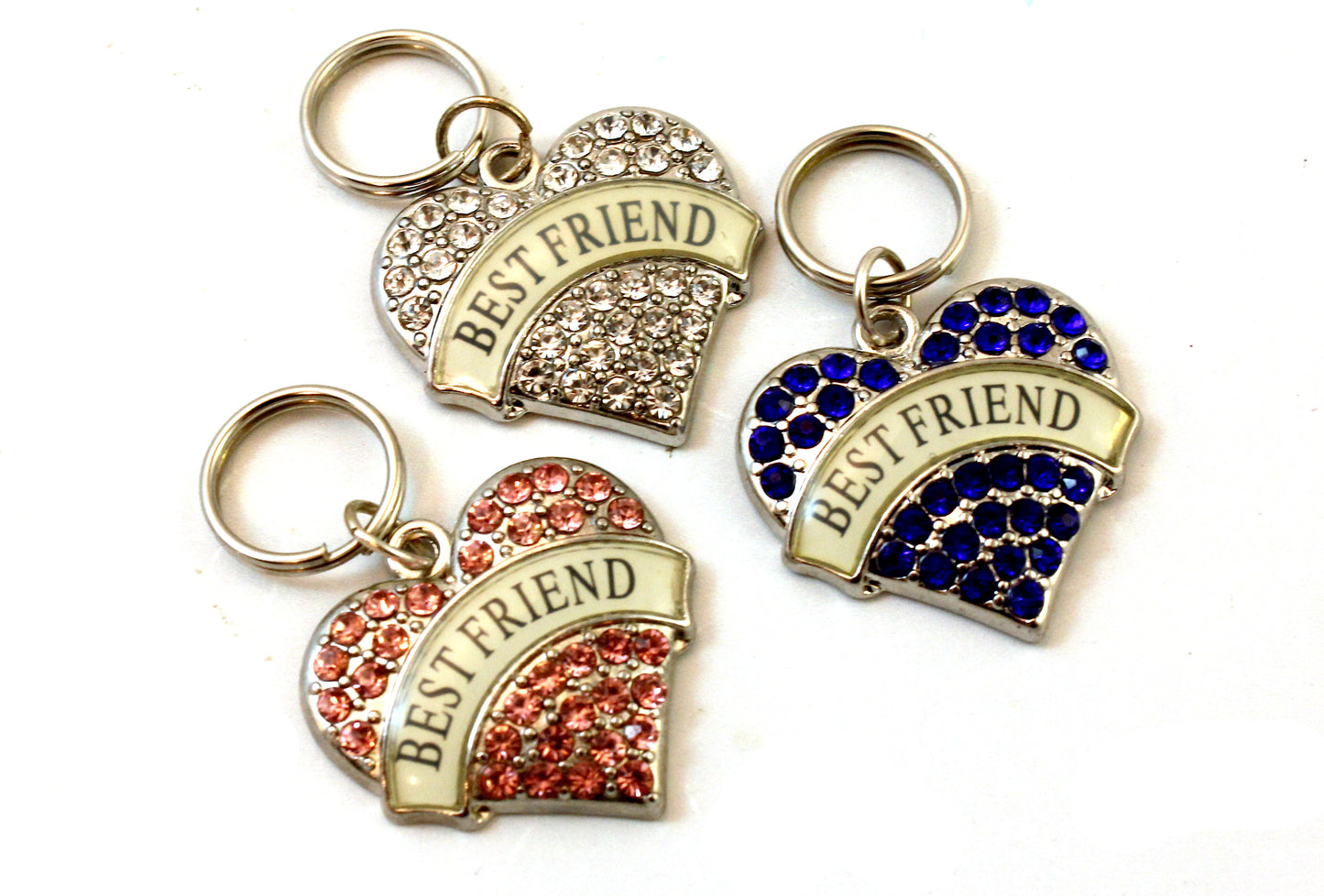 'Best Friends' Heart Collar Tag/Keychain
